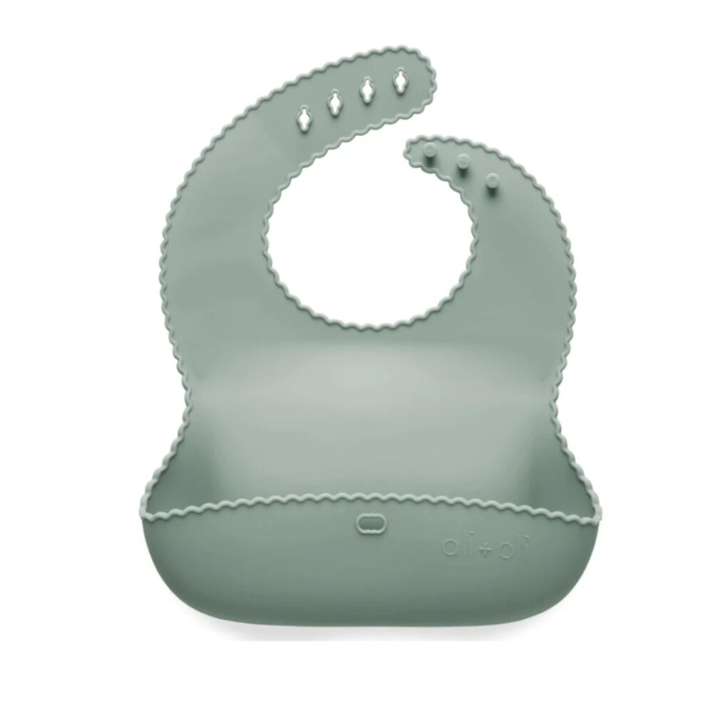 Green Waterproof Silicone Baby Bib